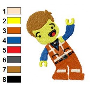 Emmett Lego Movie Embroidery Design